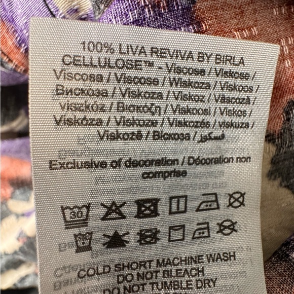 Selected Femme Abstract-Print Maxi Shirtdress Size 42= Size XL - Picture 4 of 12